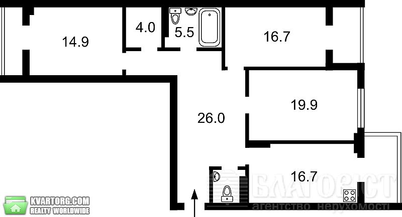 Sell 3-room apartment. Киев,  Щорса — photo 3