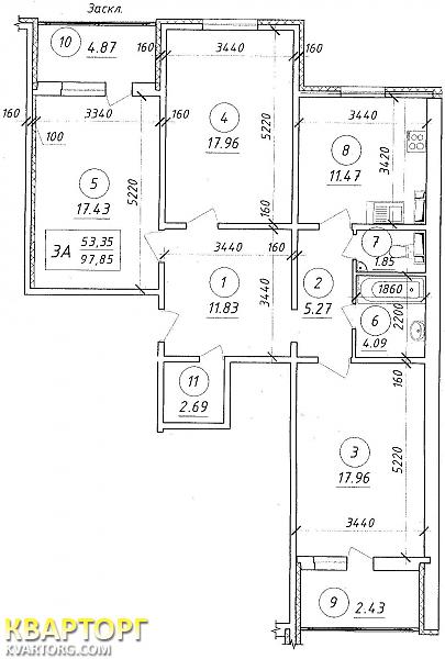 Sell 3-room apartment. Киев, Кургузова — photo 6