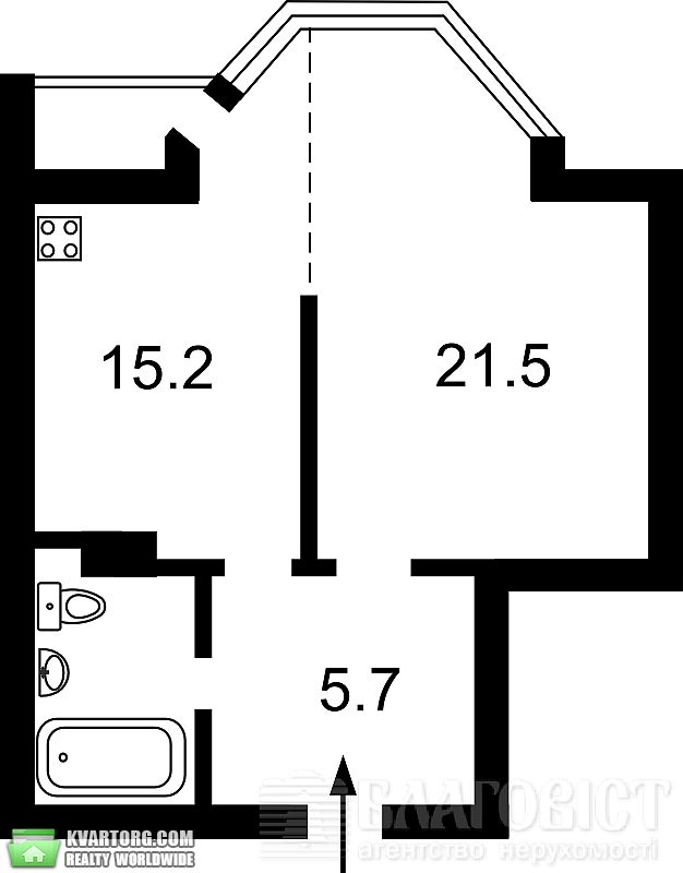 Sell 1-room apartment. Киев,  Волынская — photo 3