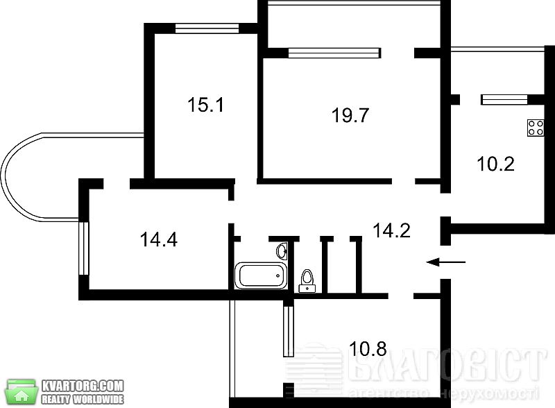 Sell 4-room apartment. Киев,  Окипной — photo 4