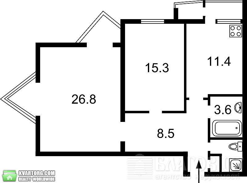 Sell 2-room apartment. Киев, Мильчакова — photo 9