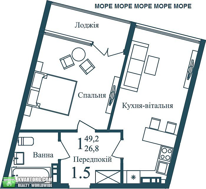 Rent out 1-room apartment. Одесса, Французский бульвар — photo 10