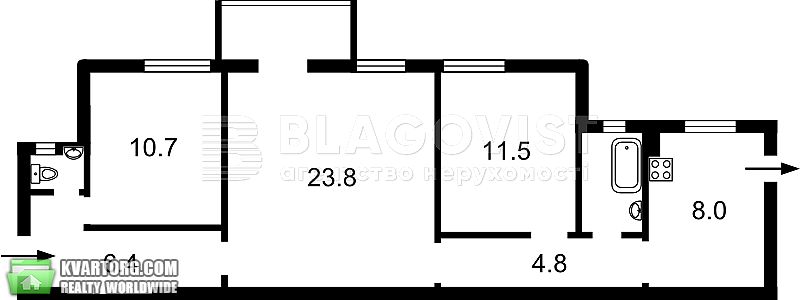 Sell 2-room apartment. Киев,  Бассейная — photo 2
