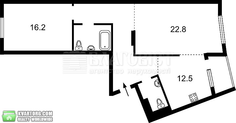 Sell 2-room apartment. Киев,  Героев Сталинграда пр — photo 4