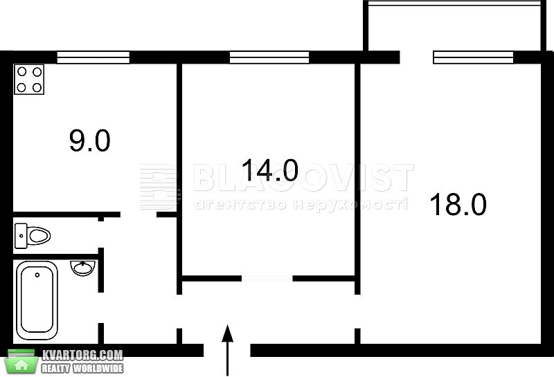 Rent out 2-room apartment. Киев,  Институтская — photo 5