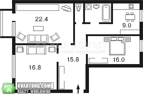 Rent out 3-room apartment. Киев, Предславинская — photo 2