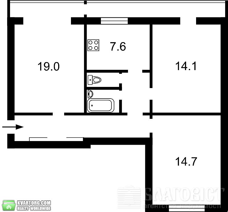 Sell 3-room apartment. Киев, Минский пр — photo 7