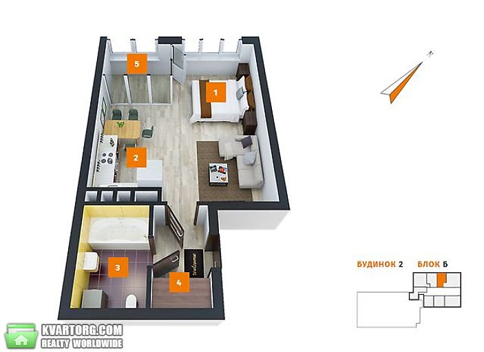 Sell 1-room apartment. Киев,  Днепровская наб — photo 2