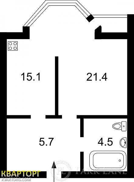 Sell 1-room apartment. Киев, Волынская — photo 5