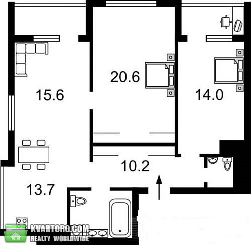 Rent out 3-room apartment. Киев, Драгомирова — photo 4