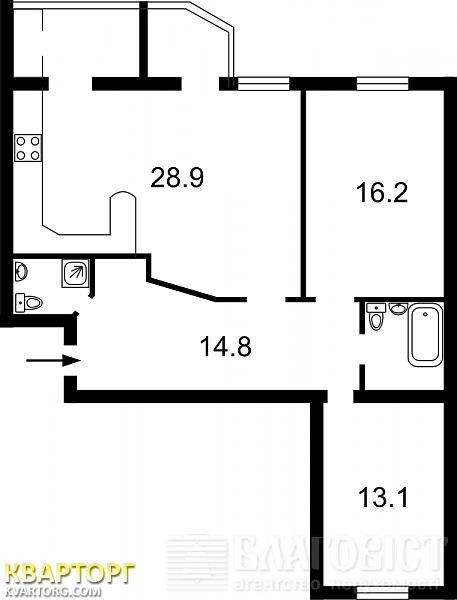 Sell 2-room apartment. Киев, Теремківська, 2г; — photo 5