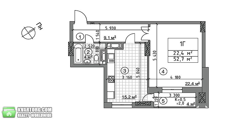 Sell 1-room apartment. Киев, Ивана Кудри — photo 4
