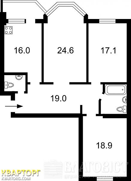 Sell 3-room apartment. Киев, Княжий Затон — photo 6