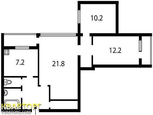 Sell 3-room apartment. Киев,  Антонова — photo 2