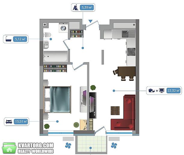 Sell 1-room apartment. Киев,  Заречная — photo 2