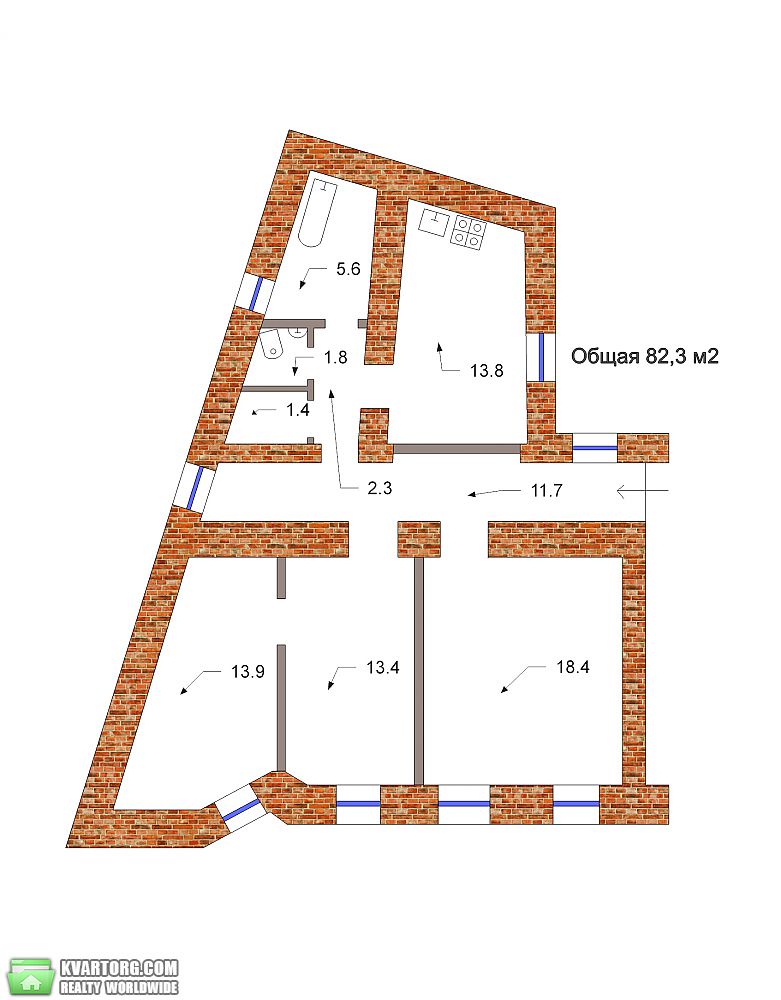 Sell 3-room apartment. Одесса, Торговавя — photo 9
