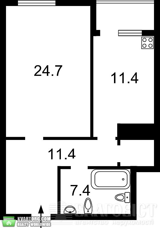 Sell 1-room apartment. Киев,  Клименко — photo 3