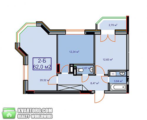 продам 2-комнатную квартиру. Ирпень,   Суворова - фото 8