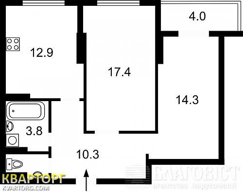 Sell 2-room apartment. Киев,  Феодосийская — photo 2