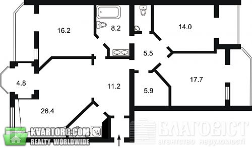 Sell 3-room apartment. Киев, Артиллерийский пер — photo 7