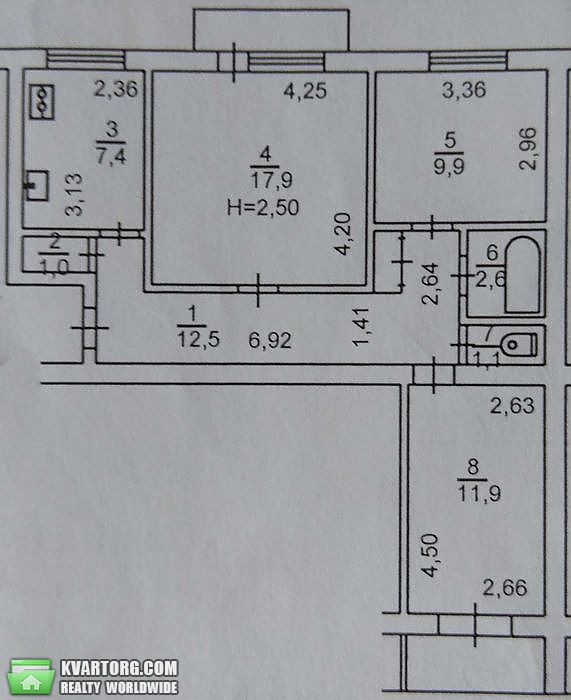 Sell 3-room apartment. Киев,  Ушинского — photo 8