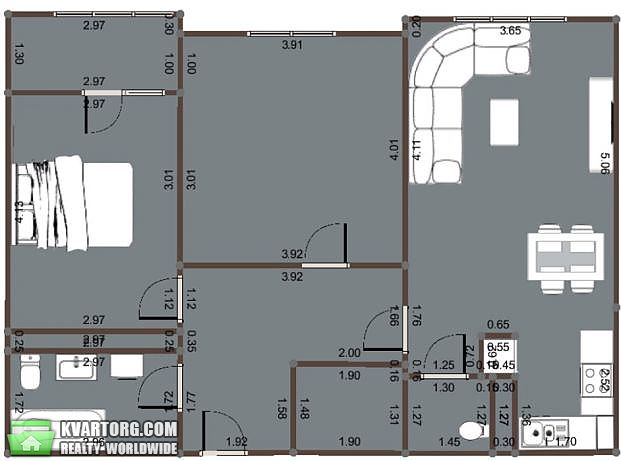 Rent out 2-room apartment. Киев,  Андрющенко — photo 2