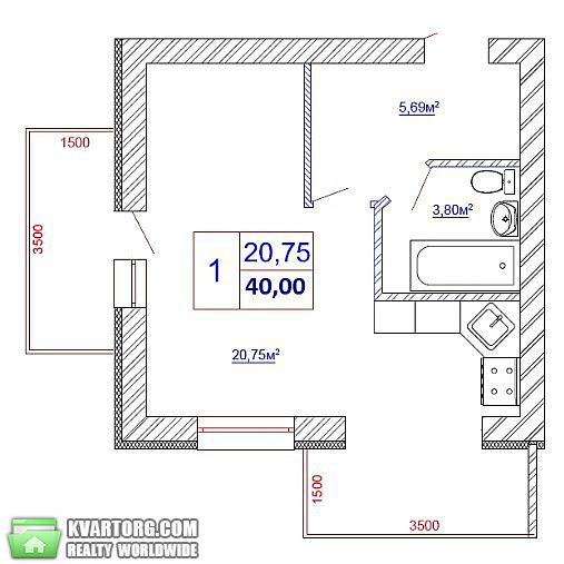 Sell 1-room apartment. Киев,  Вильямса — photo 4