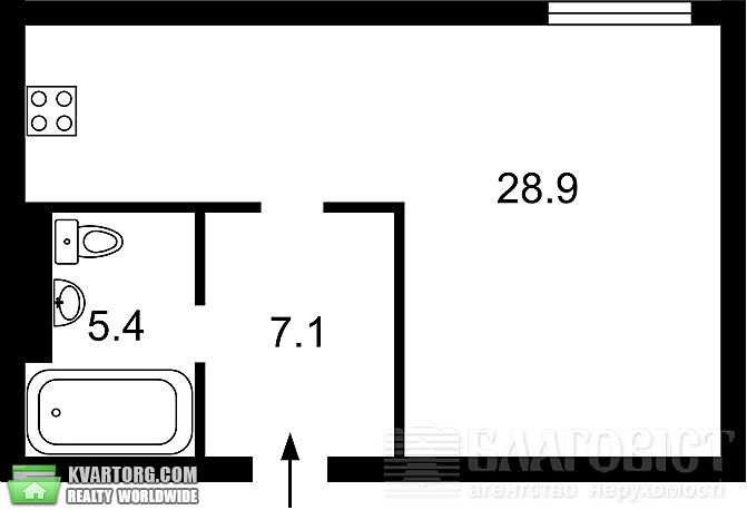 Sell 1-room apartment. Киев,  Комбинатная — photo 3