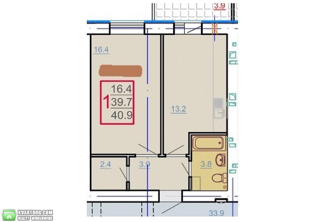 Sell 1-room apartment. Харьков, проспект московский — photo 3