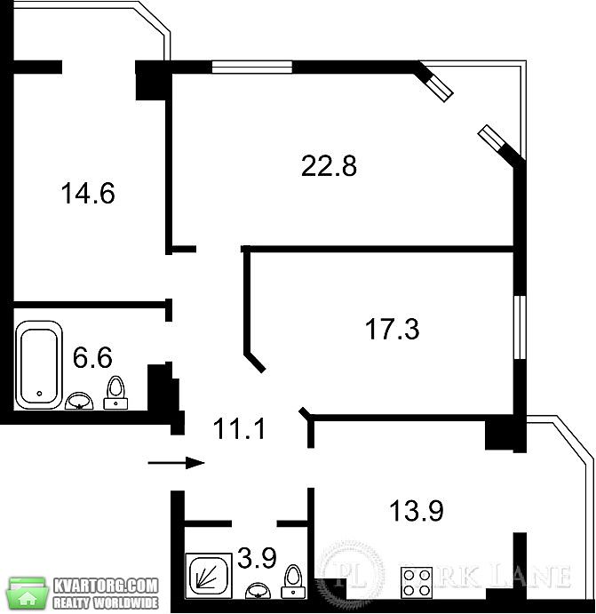 Rent out 3-room apartment. Киев,  Комарова — photo 3