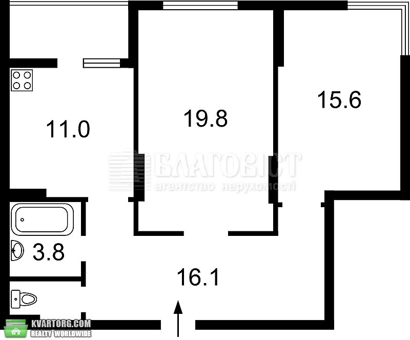 Sell 2-room apartment. Киев,  Конева — photo 2