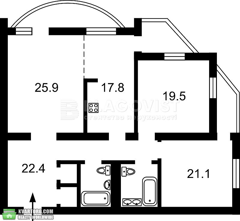 Sell 3-room apartment. Киев,  Героев Сталинграда пр — photo 1