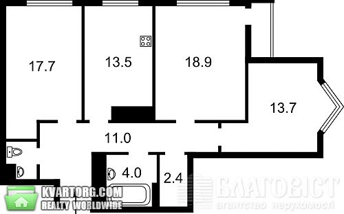 Sell 3-room apartment. Киев, Воскресенская — photo 2