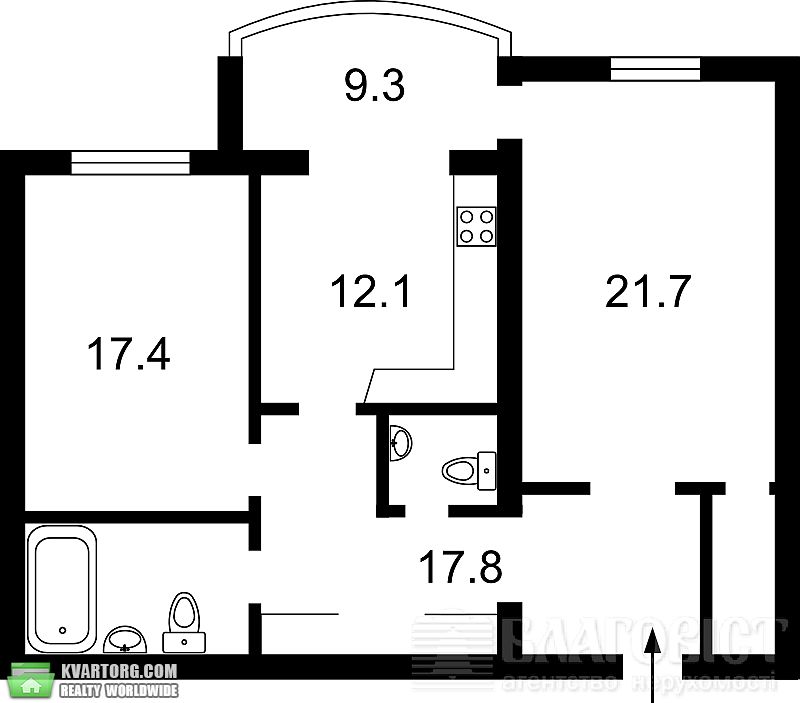 Sell 2-room apartment. Киев,  Героев Сталинграда пр — photo 7