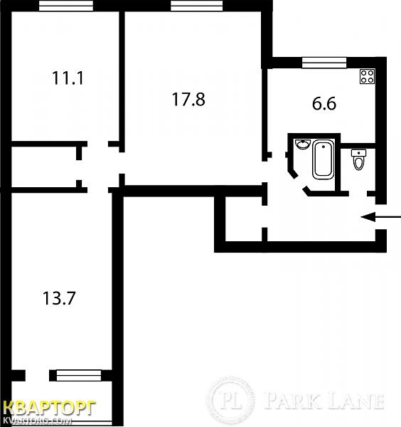 Sell 3-room apartment. Киев,  Победы пр — photo 2