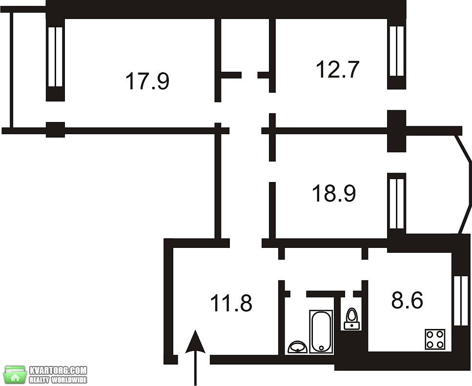 Sell 3-room apartment. Киев,  Пономарева — photo 9