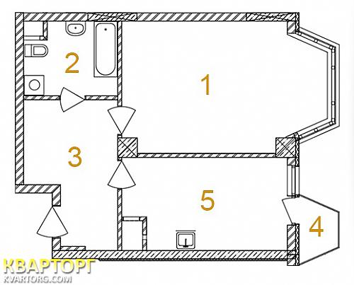 Sell 1-room apartment. Киев, ломоносова — photo 3