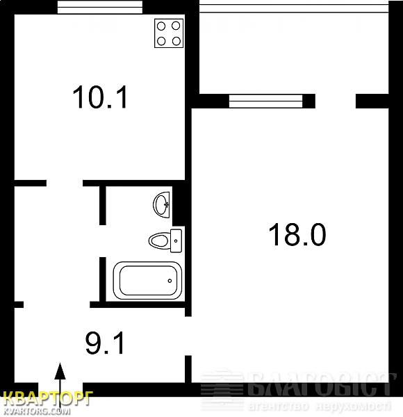 Sell 1-room apartment. Киев, Вишняковская — photo 5