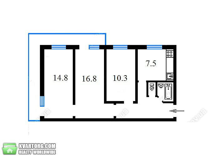 Sell 3-room apartment. Киев,  Днепровская наб — photo 9