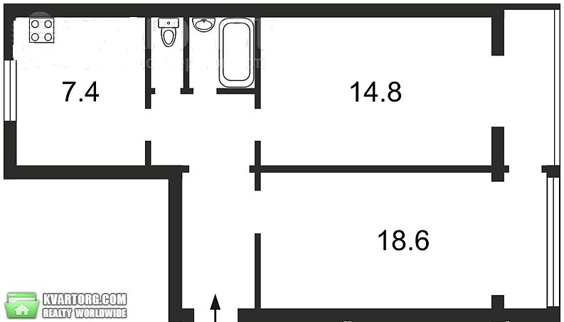 Sell 2-room apartment. Киев,  Борщаговская — photo 1