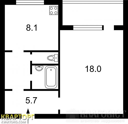 Sell 1-room apartment. Киев,  Ревуцкого — photo 1