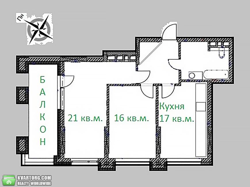 Sell 2-room apartment. Киев, Бульварно-Кудрявская — photo 10