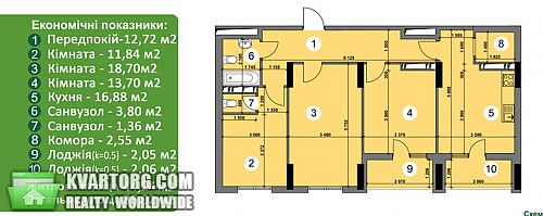 Sell 3-room apartment. Киев, Новоукраинская — photo 2