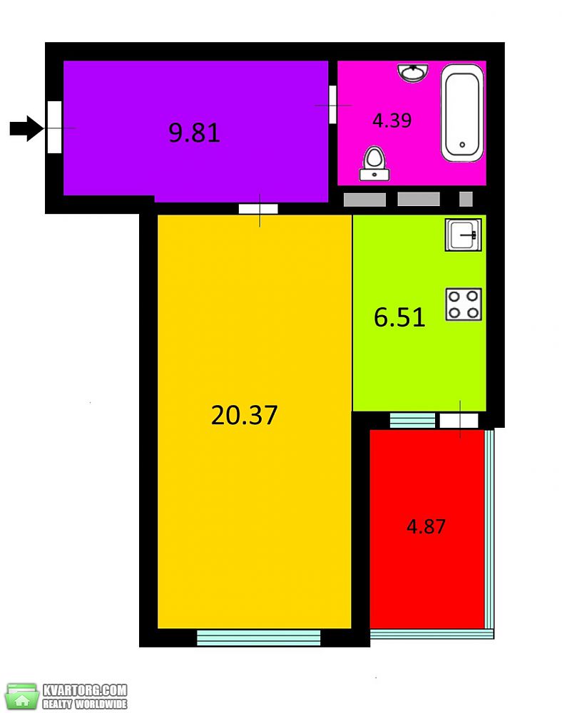 Sell 1-room apartment. Киев,  Тираспольская — photo 4