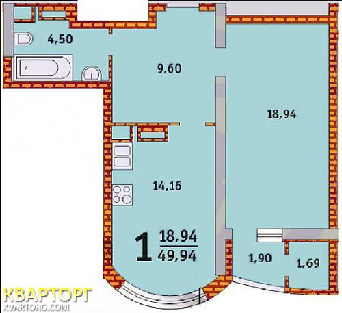 Sell 1-room apartment. Киев, Воссоединения пр — photo 4