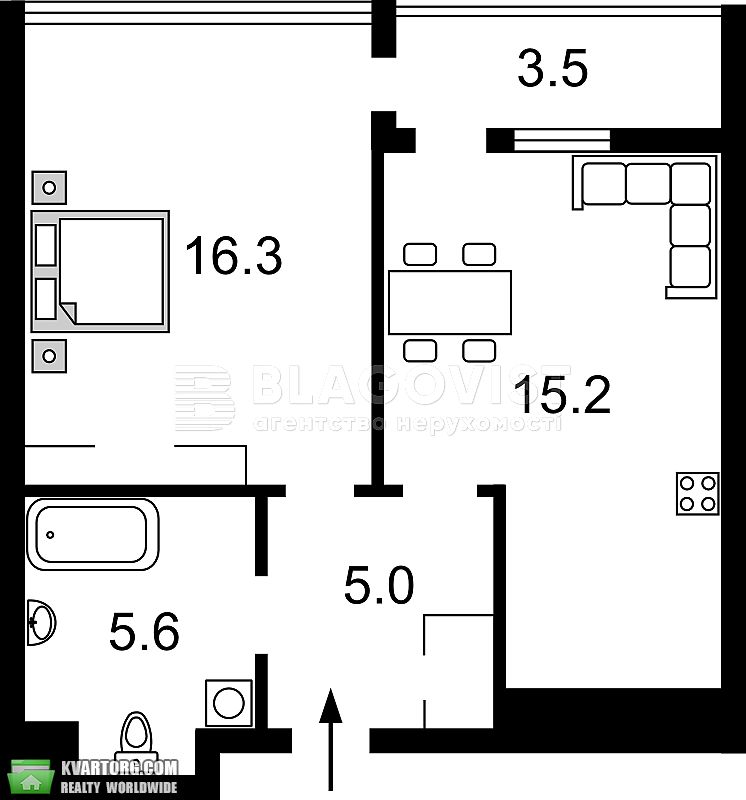 Sell 1-room apartment. Киев,  Златоустовская — photo 2