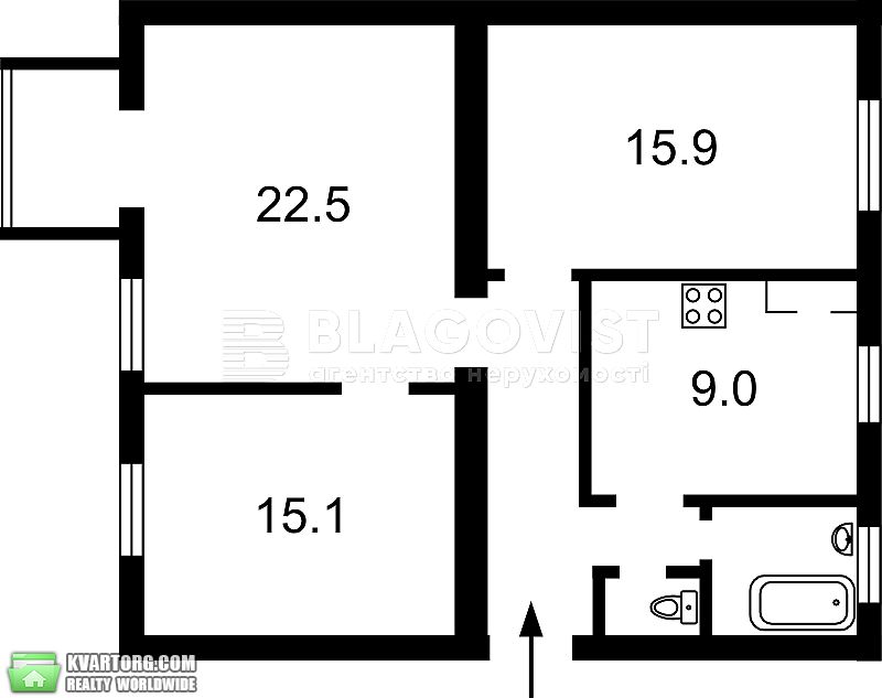 Sell 2-room apartment. Киев,  Виноградный пер — photo 1