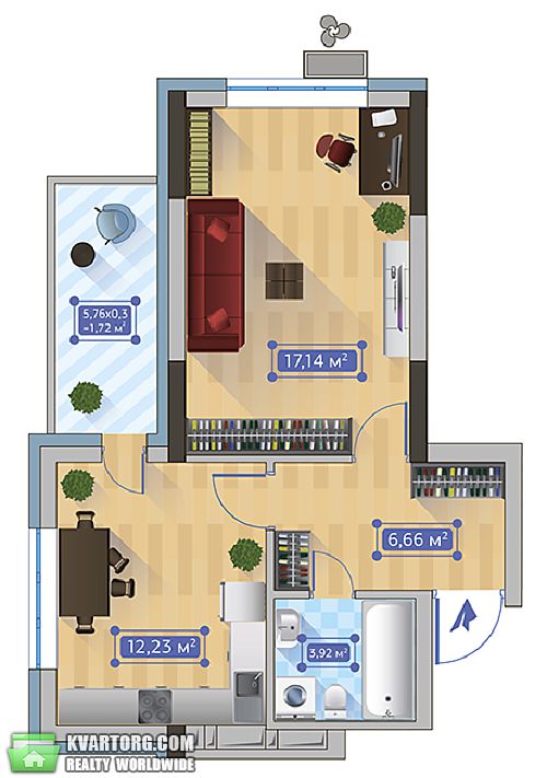 Sell 1-room apartment. Киев,  Шолуденко — photo 4