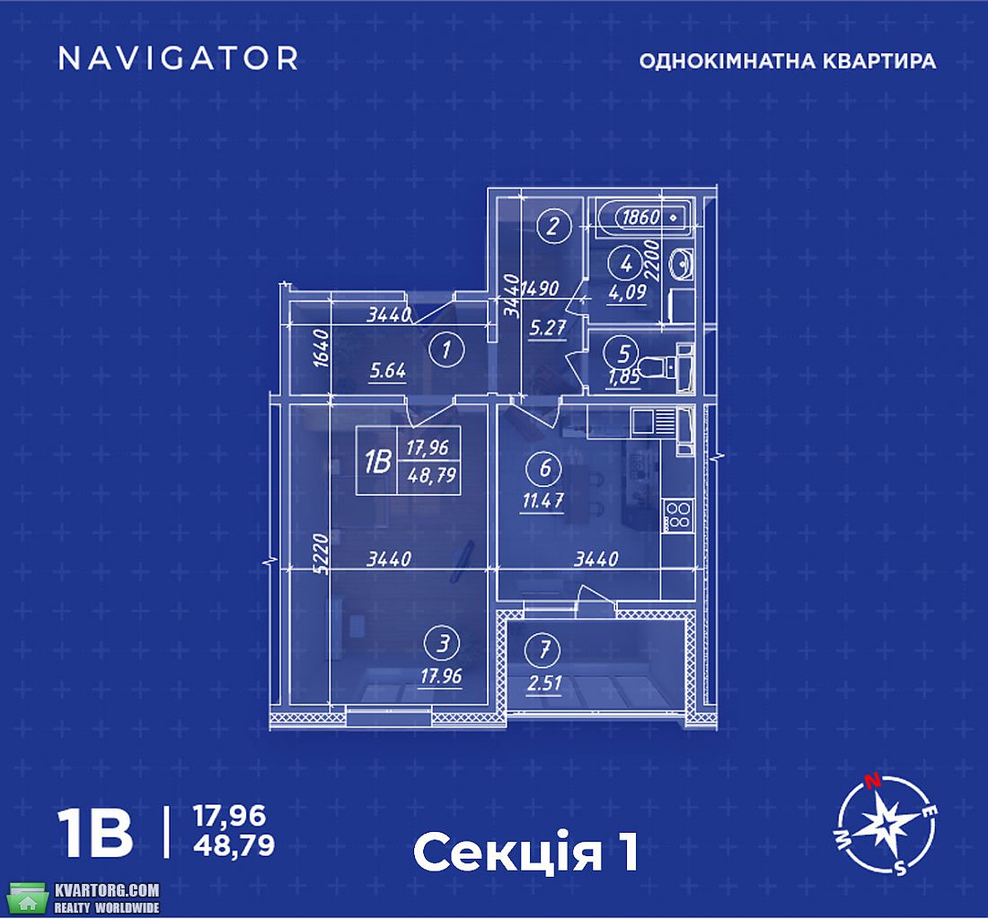 Sell 1-room apartment. Киев, Балтийський пров.23 — photo 1