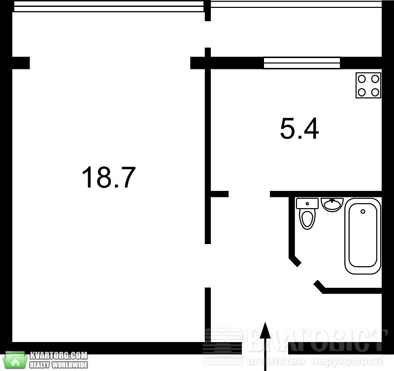 Sell 1-room apartment. Киев,  Шолом-Алейхема — photo 3